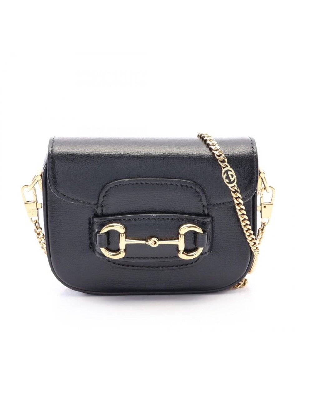 Gucci Shoulder Bag Horsebit 1955 Nano Black Leather
